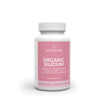 Naturecan Organic Silicium capsules – white bottle with pink label, Organic Silicium, vitamin C contributes to normal collagen formation for skin and bones, food supplement, 100mg Bloosil, 60 servings, vegan