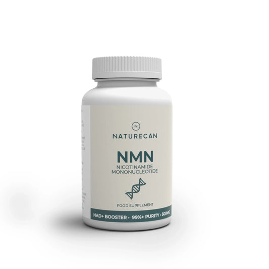 Naturecan NMN supplement bottle on a white background